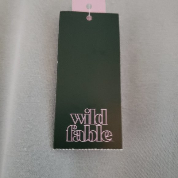 WILD FABLE Extra Small Light Blue Mineral Wash Tiered Sweatshirt Dress - Picture 8 of 11